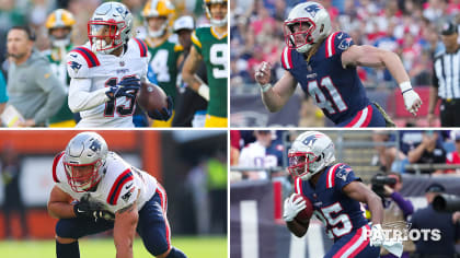 New England Patriots cornerback Jack Jones (13) at the line of