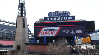 Fans turn out at Gillette Stadium to welcome home their Patriots