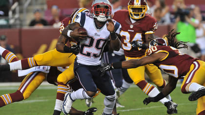 August 9, 2018: Washington Redskins wide receiver Robert Davis (19) warms  up before the NFL pre-season football game between the Washington Redskins  and the New England Patriots at Gillette Stadium, in Foxborough