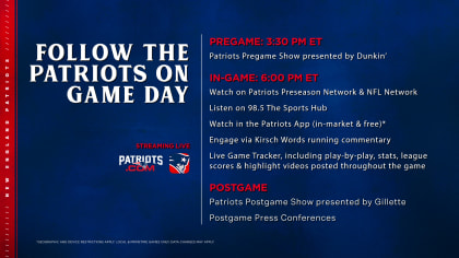 How to watch Patriots preseason games: TV channel, schedule, free