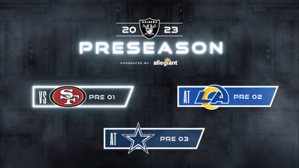 Raiders face San Francisco 49ers, Los Angeles Rams, Dallas Cowboys