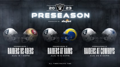 Raiders vs 49ers, 2 other Raiders preseason games to air on KRON4