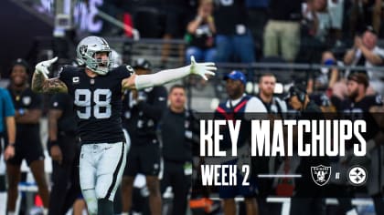 Raiders cornerback Amik Robertson (21) reacts to an early hit penalty as  Seattle Seahawks wide …