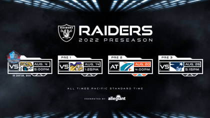 Raiders schedule 2022: Dates, opponents, game times, SOS, odds