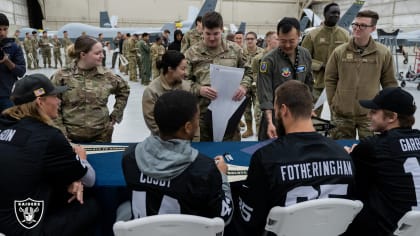 Raiders Host Local Military for USAA's Salute to Service NFL Boot