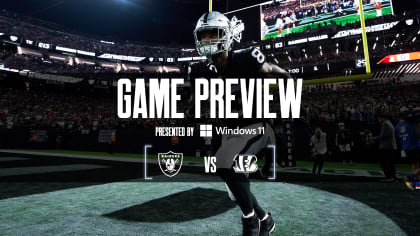 Game Preview: Raiders Look To Get Back In The Win Column When They Host The Bengals