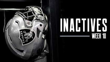 Week 10 Inactives  Chiefs vs. Raiders