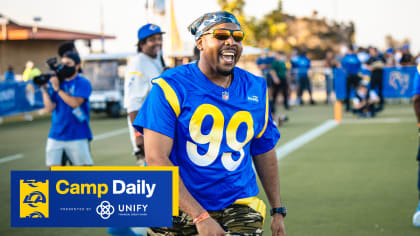 Los Angeles Rams fans tailgate before an NFL football game against