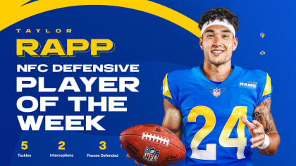 Rams safety Taylor Rapp named NFC Defensive Player of the Week for