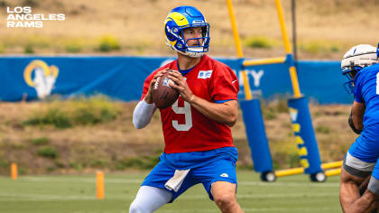 Quarterback Dresser Winn of the Los Angeles Rams prior to a NFL