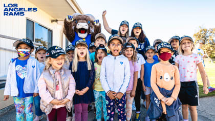 Los Angeles Rams Community  Rams Cheerleaders & Rampage visit 156th Street  Elementary for first 'Rams Readers' of the 2023 season