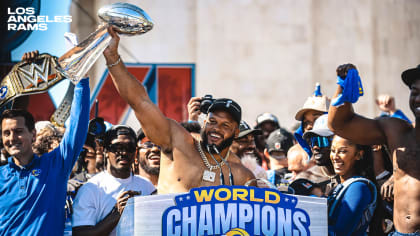 Aaron Donald at Rams' Super Bowl LVI victory parade: 'Why not run it back?'