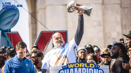 Andrew Whitworth Super Bowl Trophy Los Angeles Rams Champions 