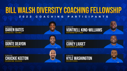 Los Angeles Rams announce 2023 Bill Walsh Diversity Coaching Fellows