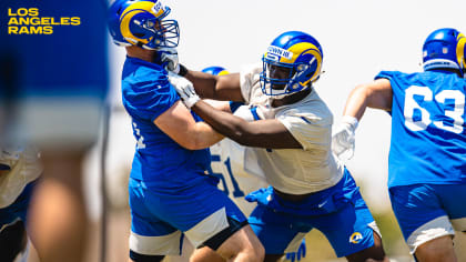 Los Angeles Rams rookie defensive tackle Bobby Brown III destroys a block  for a massive third-down tackle for loss