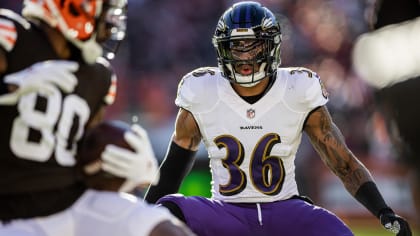 Baltimore Ravens safety Chuck Clark (36) in action during the second half  of an NFL football game against the Carolina Panthers, Sunday, Nov. 20,  2022, in Baltimore. (AP Photo/Nick Wass Stock Photo - Alamy