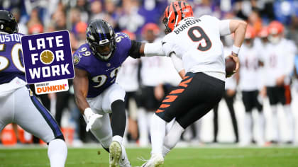 Cincinnati Bengals quarterback Joe Burrow reacts to Baltimore Ravens  defensive coordinator's pregame comments about Bengals QB after 525-yard  performance