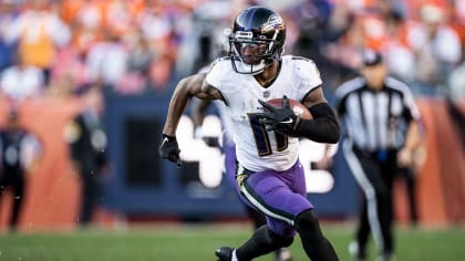 James Proche II of the Baltimore Ravens walks onto the field prior to  News Photo - Getty Images