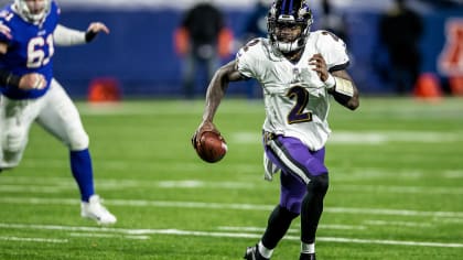 Baltimore Ravens at Buffalo Bills, NFL Divisional Playoffs, Bills Stadium,  AFC, January 16, 2021, Tyler Huntley