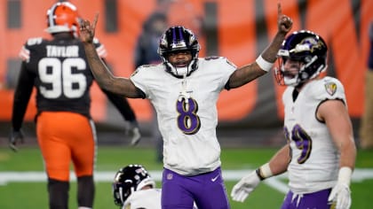 Lamar Jackson comes storming out of the locker room to beat the Browns, 47- 42, in a wild shootout with Baker Mayfield 