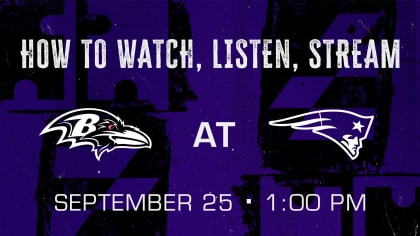 Baltimore Ravens vs New England Patriots - September 25, 2022