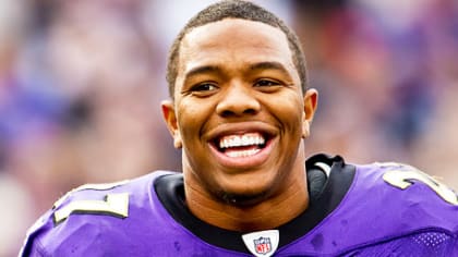 A Baltimore Ravens fan wears a Ray Rice jersey as the Ravens play