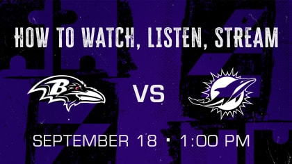 How to Watch Dolphins vs. Ravens Live on 09/18 - TV Guide