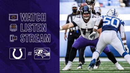 How to Watch, Listen and Live Stream Ravens vs. Colts