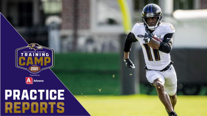 Baltimore Ravens wide receiver James Proche II (3) lines up for the play  during an NFL wild-card football game against the Cincinnati Bengals on  Sunday, Jan. 15, 2023, in Cincinnati. (AP Photo/Emilee