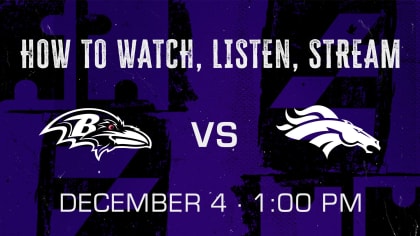 How to Watch, Listen, Live Stream Ravens vs. Broncos Week 13 2022