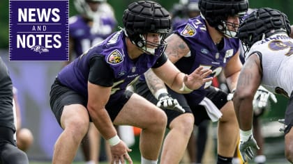 Ravens rookie center Tyler Linderbaum out 'at least a week' with