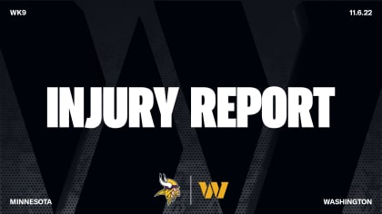 Washington Commanders vs Minnesota Vikings Friday Injury Report