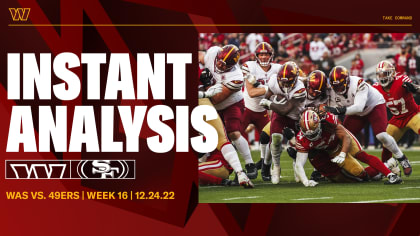 Everything we know from Commanders' 37-20 loss to the 49ers