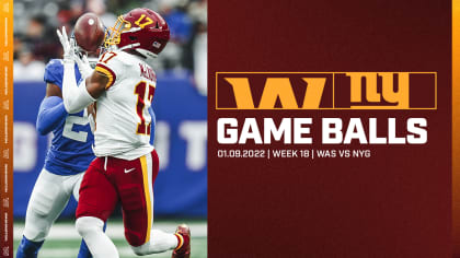 Washington beats Giants on Gibson TD run, McCain's 2 INTs