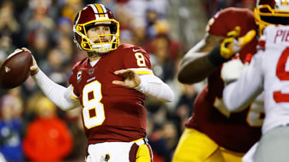 Washington Redskins quarterback Kirk Cousins (8) throws the ball