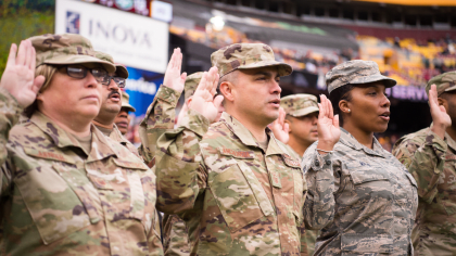 USAF Honor Guard kicks off Redskins Game