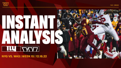 Instant Analysis  Commanders falter against the Giants, fall to 7-6-1