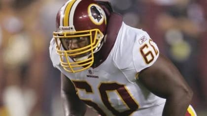 Washington Redskins' Chris Samuels (60) is all smiles after the Redskins  defeated the Dallas Cowboys 35-7, at FedEx Field in Washington on December  18, 2005. (UPI Photo/Kevin Dietsch Stock Photo - Alamy