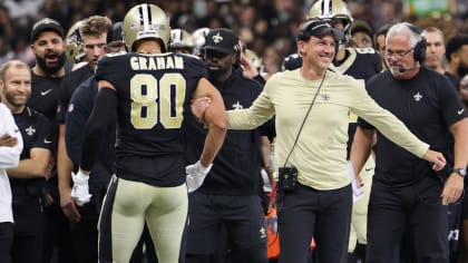 Houston Texans line of scrimmage against the New Orleans Saints during an NFL  preseason game on Saturday, August 13, 2022, in Houston. (AP Photo/Matt  Patterson Stock Photo - Alamy