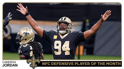 New Orleans Saints - 15 tackles, 4.5 sacks and 2 pass deflections in  November. Cam Jordan is your NFC Defensive Player of the Month! Read more:   Vote Cam into the Pro