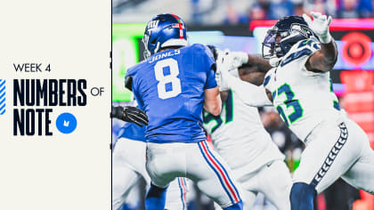 Numbers Of Note From The Seahawks' Week 8 Win Over The Giants