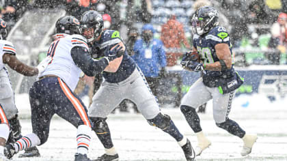 Snow is cleared at Seattle's Lumen Field ahead of Bears vs. Seahawks game