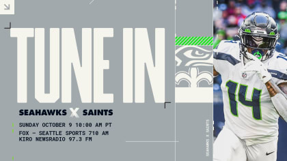 Seahawks at Saints: How To Watch, Listen And Live Stream On October 9