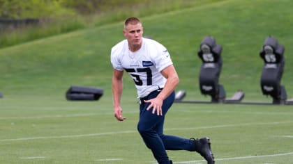 Seattle Seahawks' Cody Barton (57) during the first half of an NFL