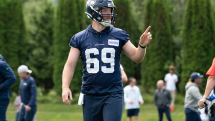 Seattle Seahawks long snapper Tyler Ott during warmups before an