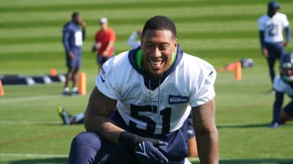 Seattle Seahawks linebacker Bruce Irvin (51) lines up for play during the  second half of an