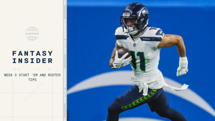 Seattle Seahawks wide receiver Jaxon Smith-Njigba (11) stands with  teammates including tight end Will Dissly (89) and tight end Colby  Parkinson (84) May 22, 2023, at the team's NFL football training facility