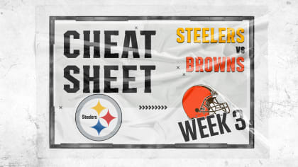 Steelers vs Browns Fantasy Football Worksheet, Week 3