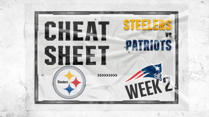 Cheat Sheet: Steelers vs. Patriots