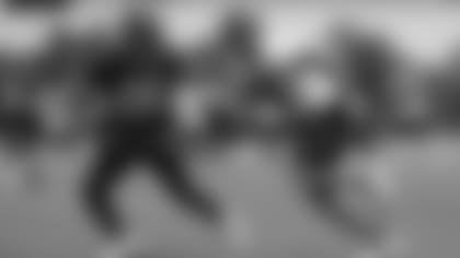 Cincinnati Bengals cornerback Jordan Brown (26) and tight end Moritz Boehringer (49) participate during organized team activities, (Aaron Doster via AP)